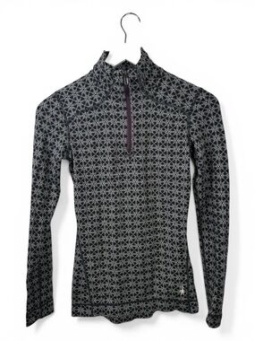 Smartwool Icebreaker Women's 250 Vertex Half Zip Alpine Geo LS Top W2350 Sz S